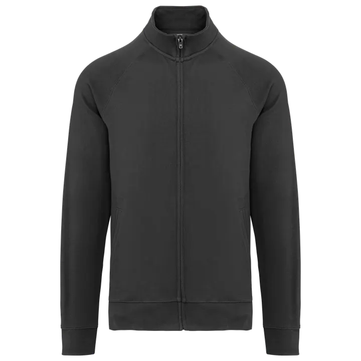 Veste molleton coton manches raglan unisexe Dark Grey