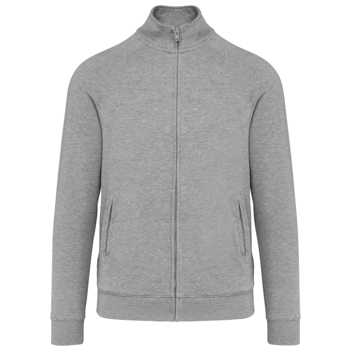 Veste molleton coton manches raglan unisexe Oxford Grey