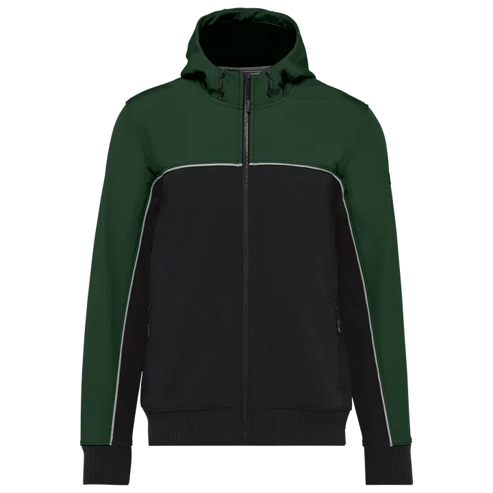 Veste softshell 3 couches BIONIC-FINISH® ECO unisexe Black / Forest Green