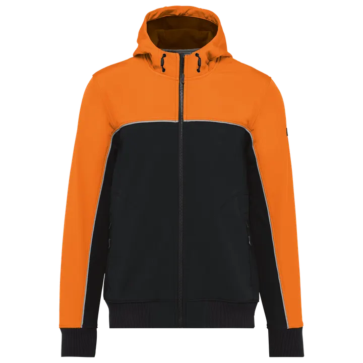 Veste softshell 3 couches BIONIC-FINISH® ECO unisexe Black / Orange