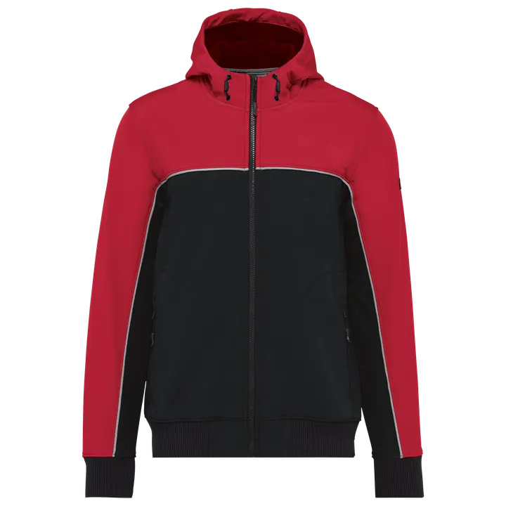 Veste softshell 3 couches BIONIC-FINISH® ECO unisexe Black / Red