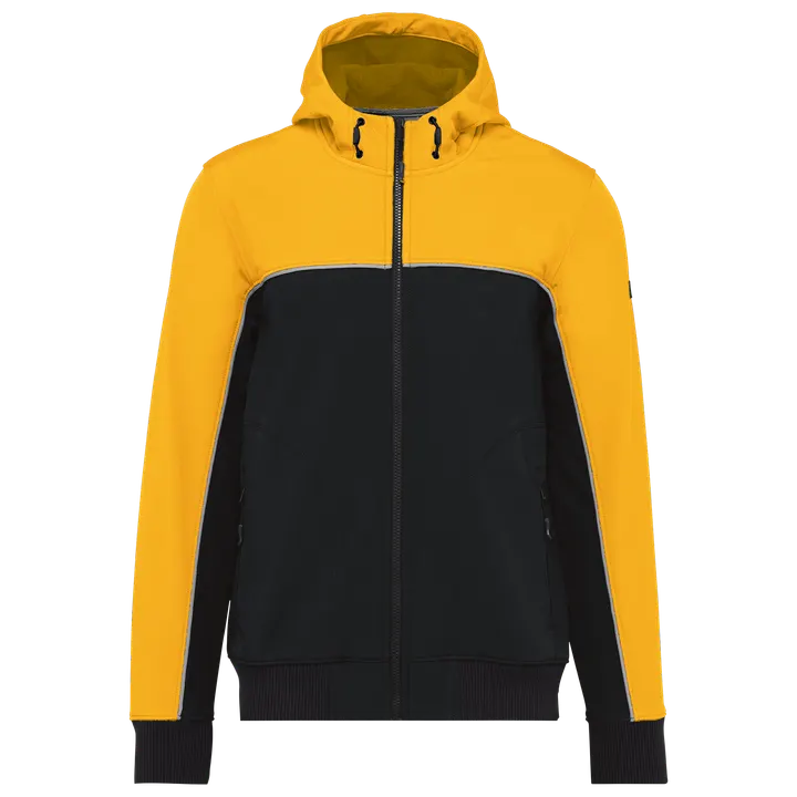 Veste softshell 3 couches BIONIC-FINISH® ECO unisexe Black / Yellow