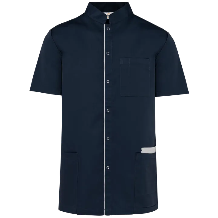 Blouse polycoton avec boutons-pression homme Navy