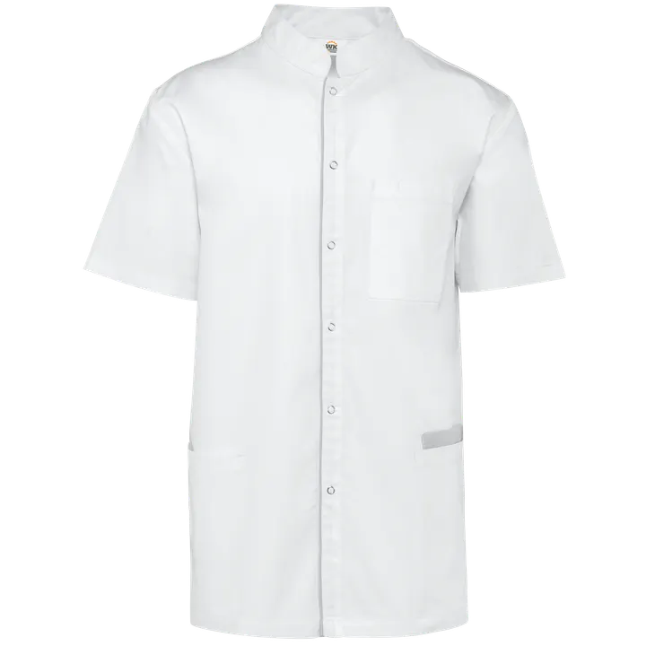 Blouse polycoton avec boutons-pression homme White