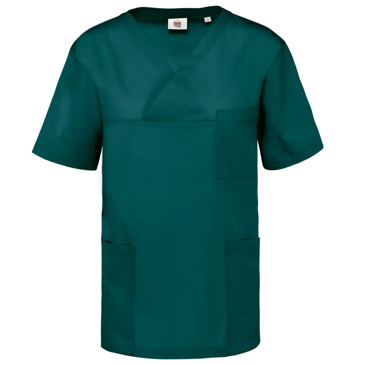 Kurzärmlige Unisex-Tunika aus Baumwollpolyester Emerald Green