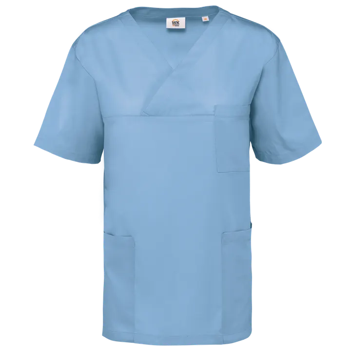 Kurzärmlige Unisex-Tunika aus Baumwollpolyester Sky Blue