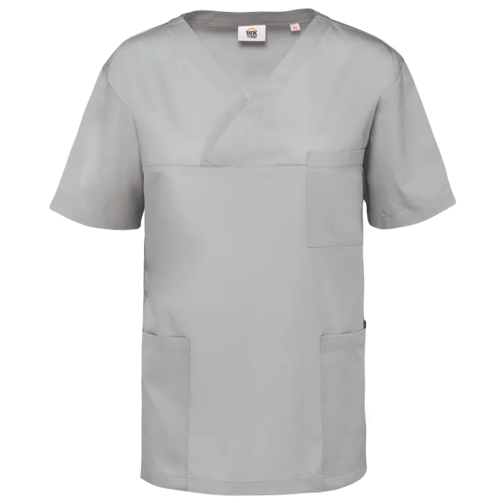Kurzärmlige Unisex-Tunika aus Baumwollpolyester Snow Grey