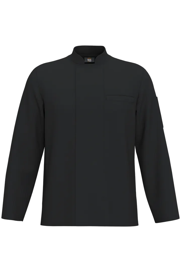 Veste de cuisine écoresponsable manches longues unisexe Black