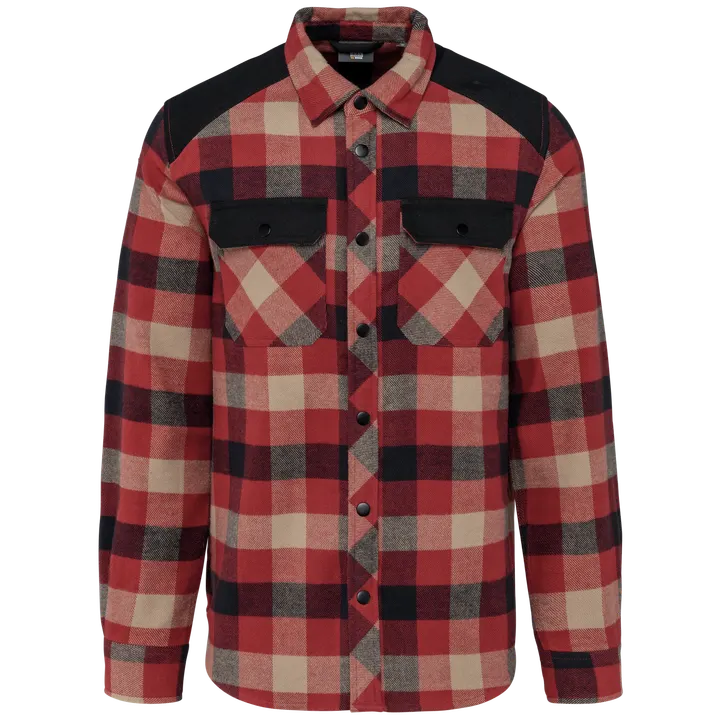 Karohemd mit Taschen, für Herren Red / Dark Beige Checked / Black