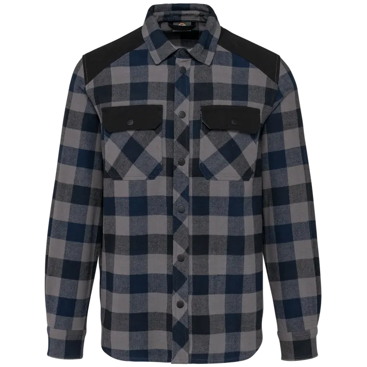 Karohemd mit Taschen, für Herren Storm Grey / Navy Checked / Black
