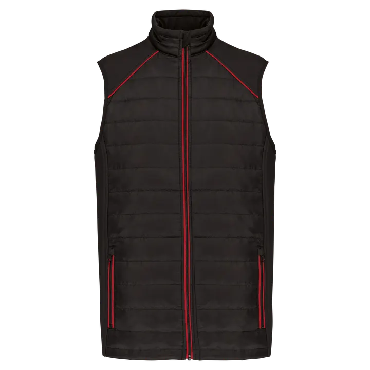 Bodywarmer Day To Day bi-matière unisexe Black / Red