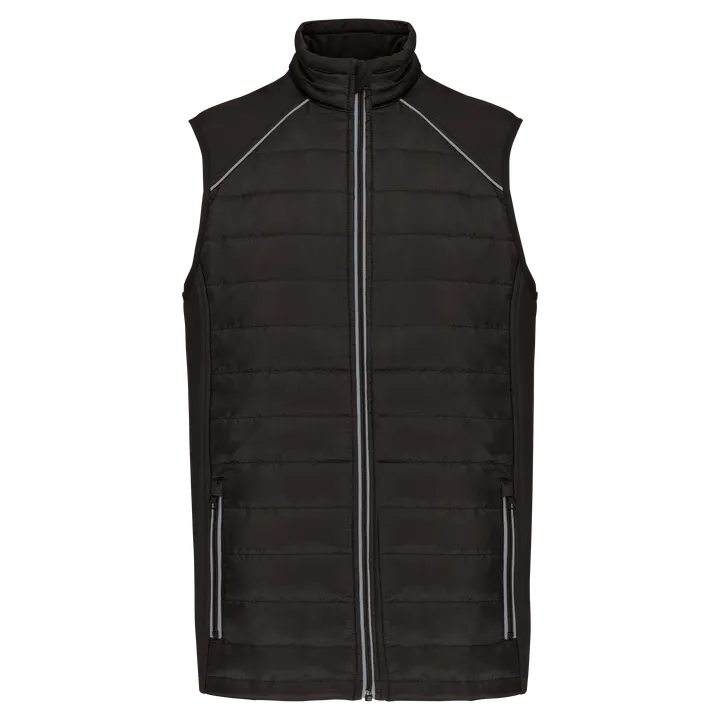 Bodywarmer Day To Day bi-matière unisexe Black / Silver