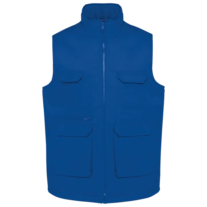 Gefütterte Unisex-Weste aus Baumwollpolyester Royal Blue