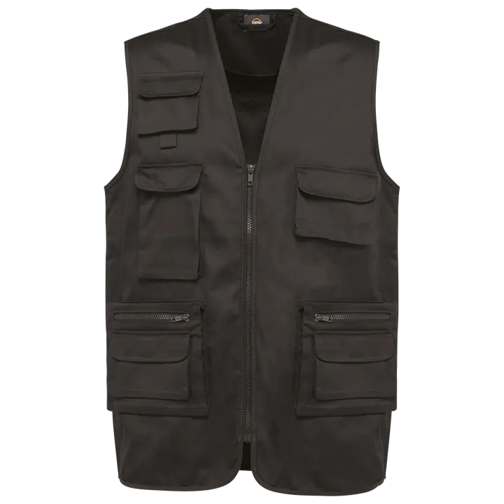Gefütterte Unisex-Weste aus Baumwollpolyester Dark Grey