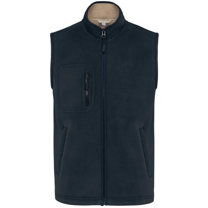 Bodywärmer aus Fleece mit Sherpa-Innenseite, Unisex Navy