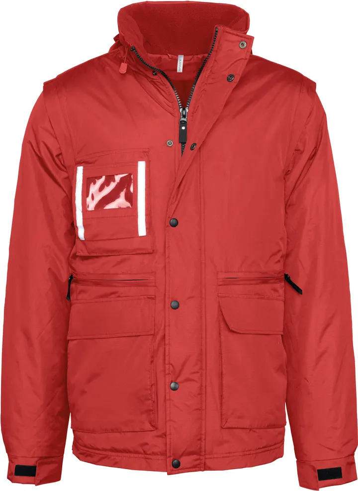Workwear Parka mit abtrennbaren Ärmeln Herren Red