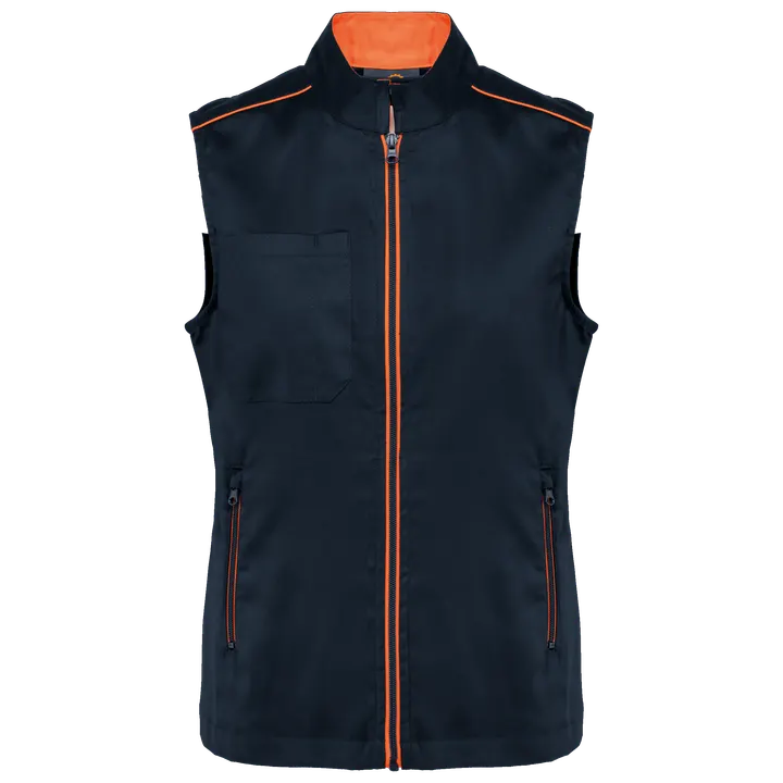 Damen-Weste Day To Day Navy / Fluorescent Orange