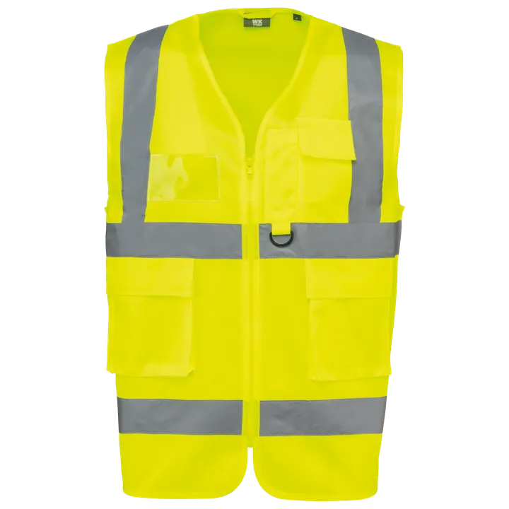 Gilet de sécurité haute visibilité recyclé avec zip unisexe Hi Viz Yellow