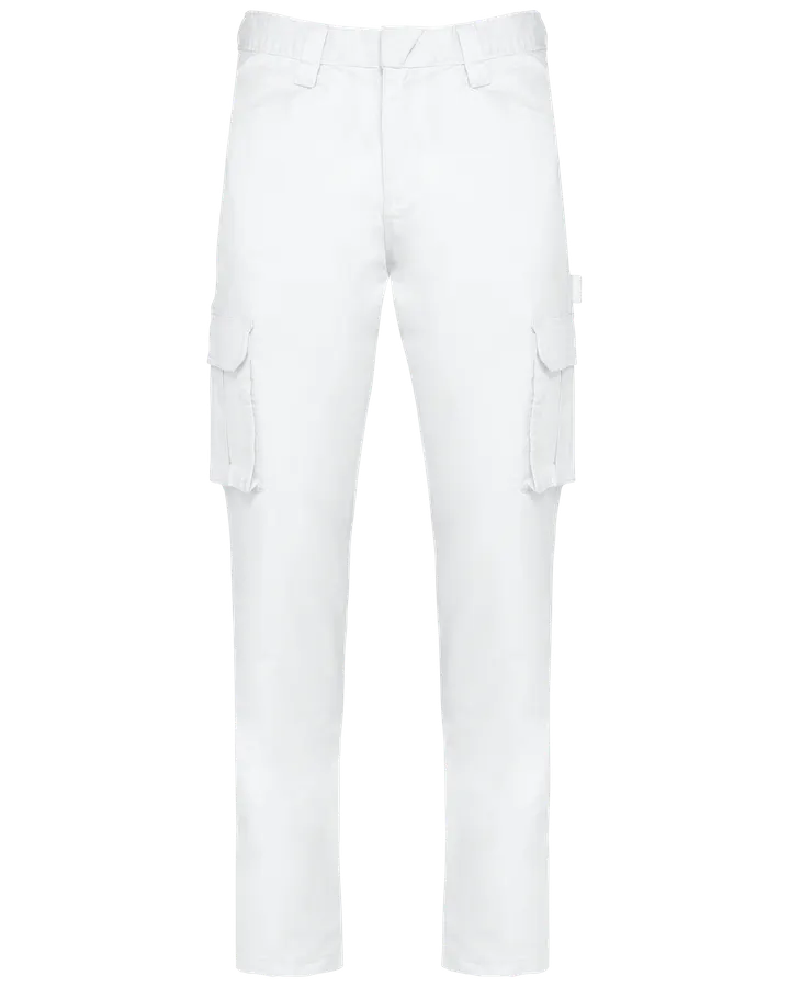 Umweltfreundliche Herrenhose mit mehreren Taschen White