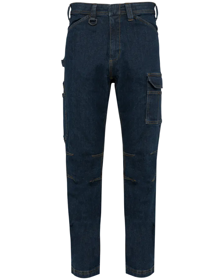 Denim-Herrenhose mit mehreren Taschen Blue Rinse