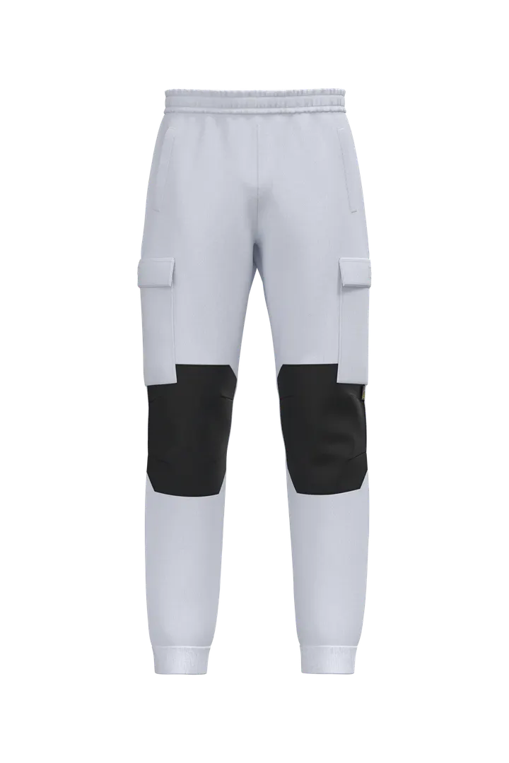 Pantalon molleton cargo écoresponsable homme White