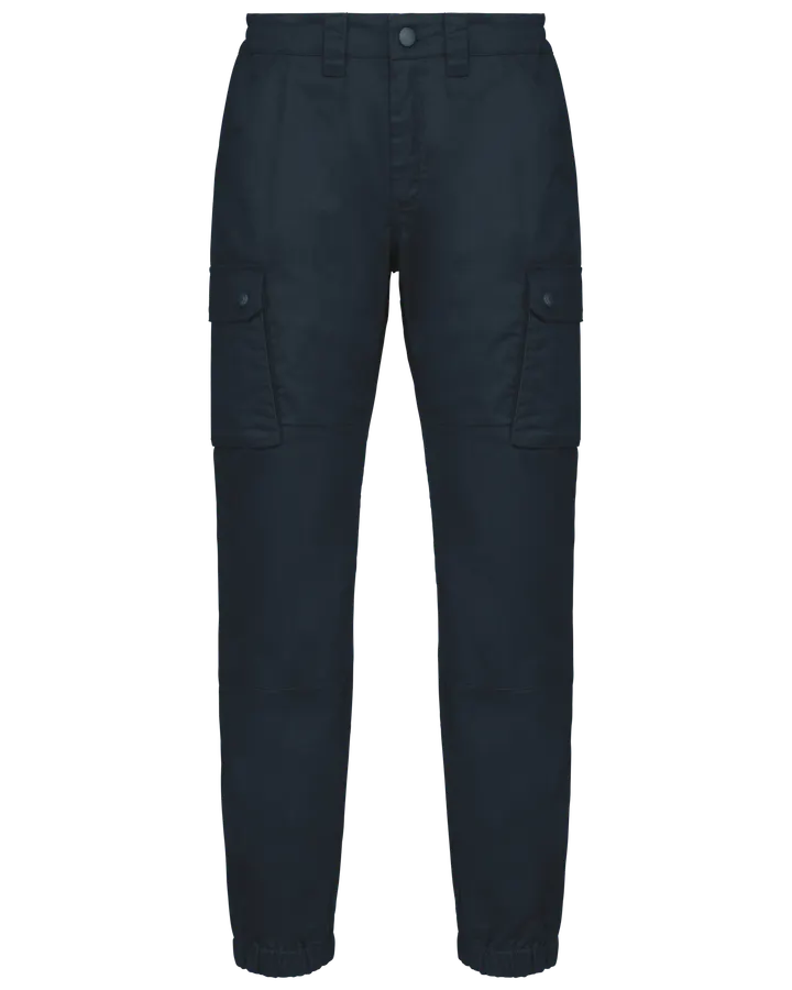 Pantalon cargo unisexe avec bas élastiqué Navy
