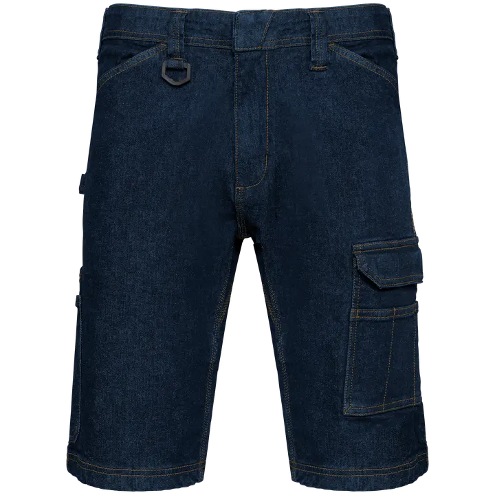 Bermuda aus Denim mit mehreren Taschen, für Herren Blue Rinse