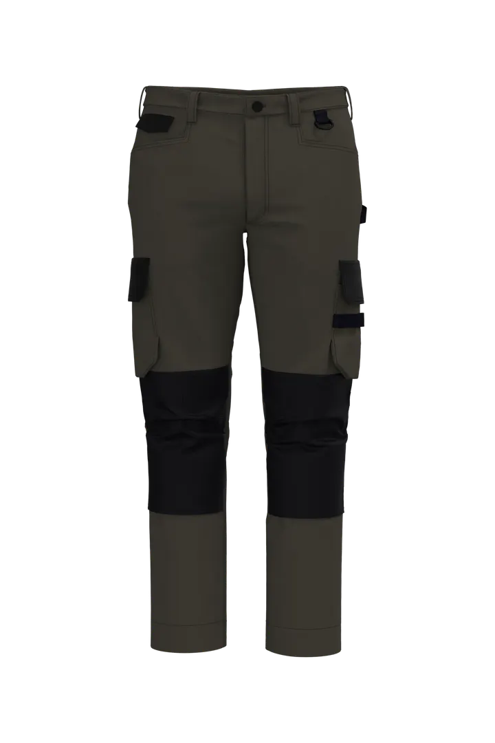 Herrenhose zweifarbige Arbeitshose Dark Khaki / Black