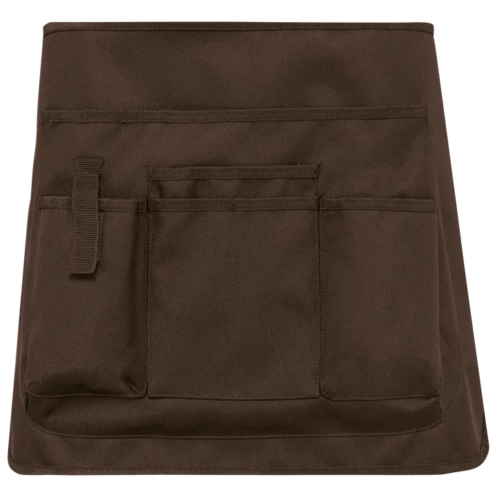 Kurze umweltfreundliche Unisex-Gärtnerschürze Chocolate