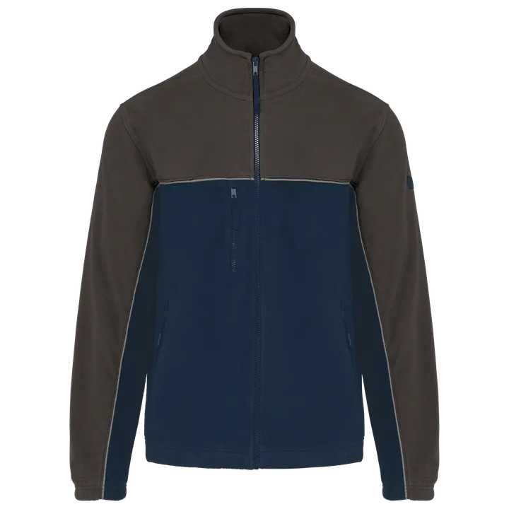 Veste micropolaire bicolore écoresponsable unisexe Navy / Dark Grey