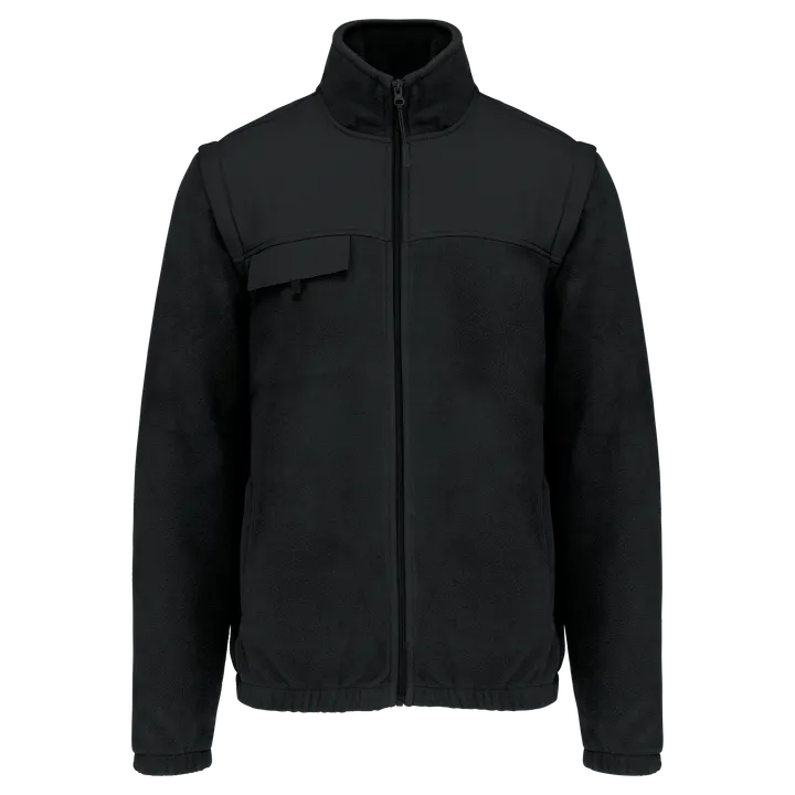 Veste polaire manches amovibles homme Black