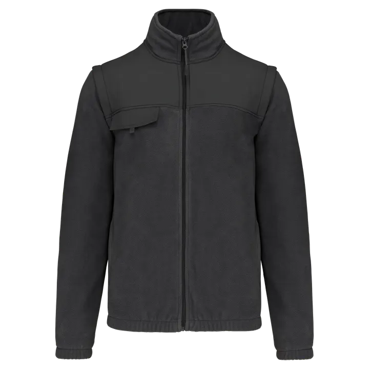 Veste polaire manches amovibles homme Dark Grey