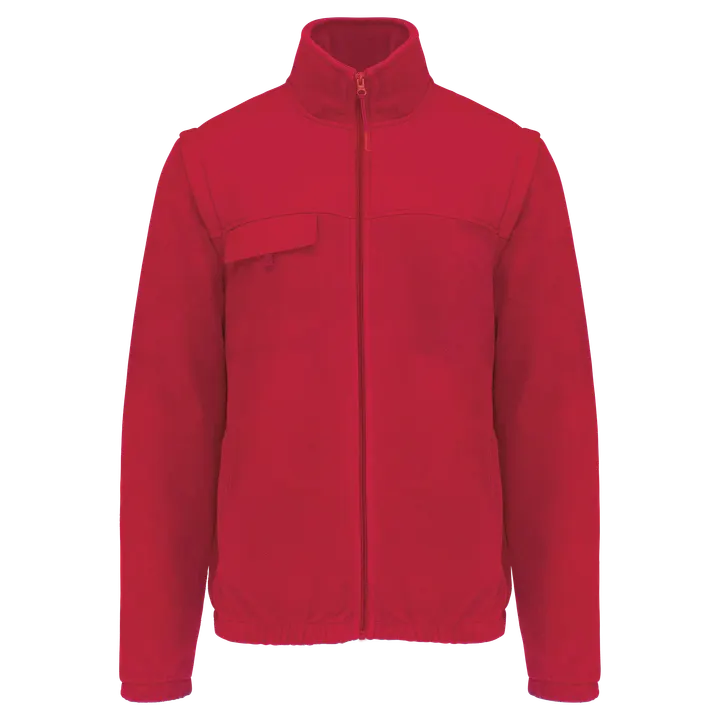 Veste polaire manches amovibles homme Red