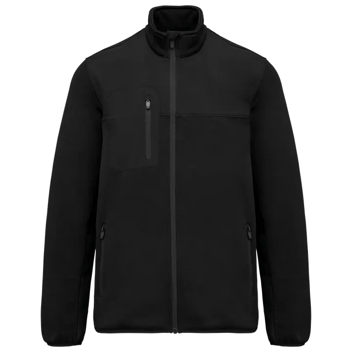 Veste recyclée en polytricot homme Black