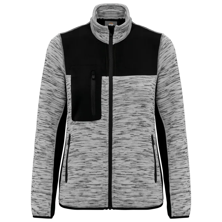 Recycelte Jacke aus Polyestertrikot für Damen Light Grey Melange / Black