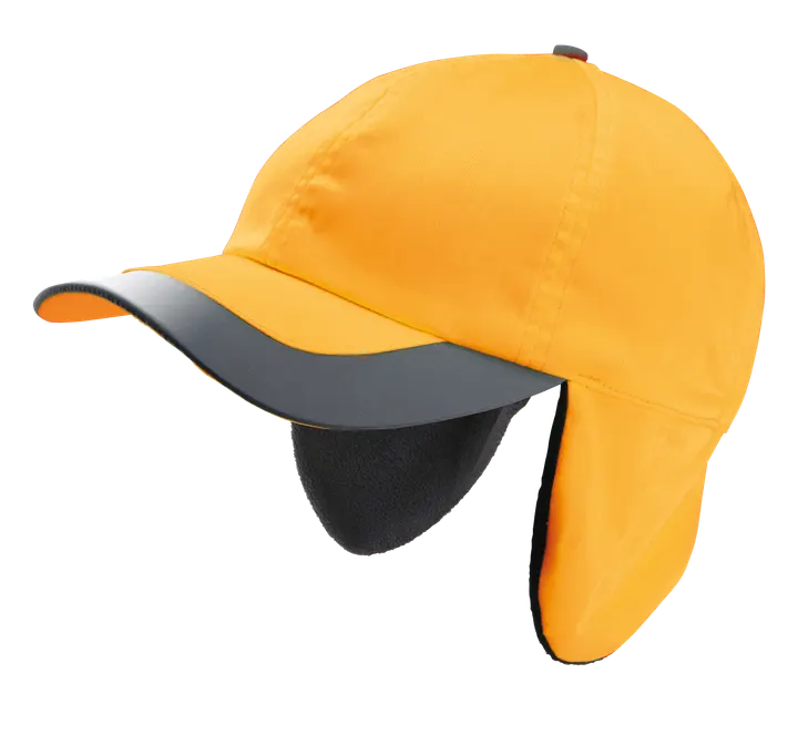 Casquette hiver fluorescente - 6 panneaux Fluorescent Orange