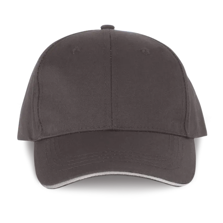 6-Panel-Cap mit Kontrast-Sandwichschirm Shale Grey / Light Grey