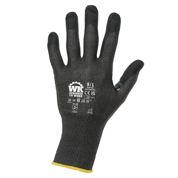 Gants tactiles de protection contre les coupures Black