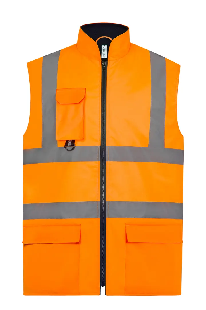 Gepolsterter Warn-Bodywärmer Hi Vis Orange