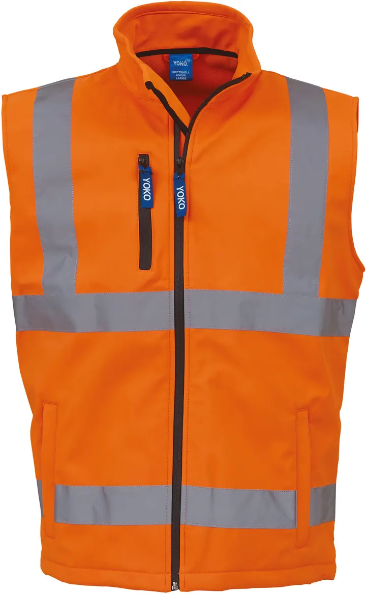 Hi-Vis Softshell Gilet Hi Vis Orange