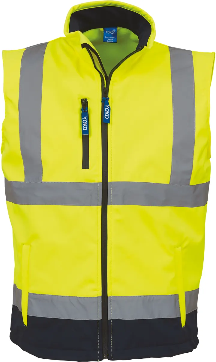 Hi-Vis Softshell Gilet Hi Vis Yellow / Navy