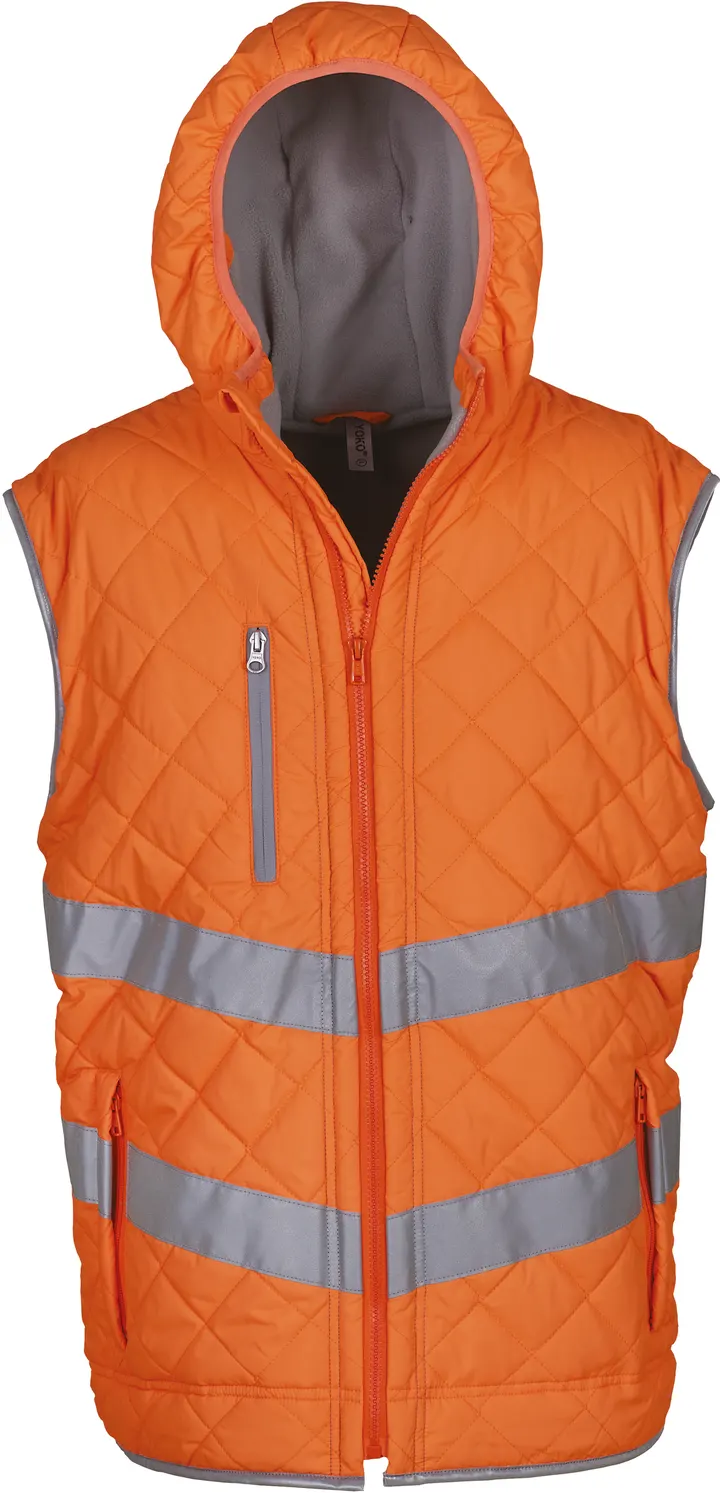 Kensington - Hi-Vis hoodied gilet Hi Vis Orange