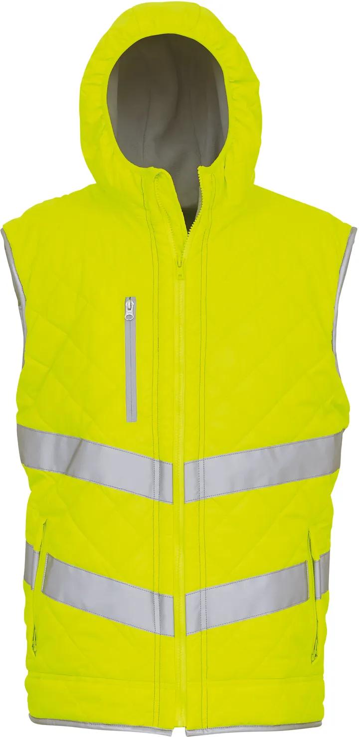 Kensington - Hi-Vis hoodied gilet Hi Vis Yellow