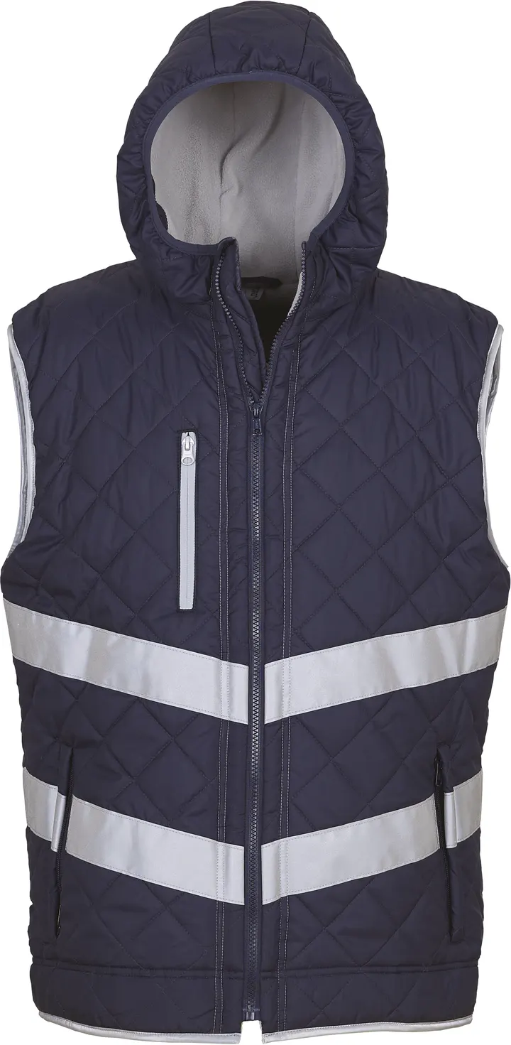 Kensington - Hi-Vis hoodied gilet Navy