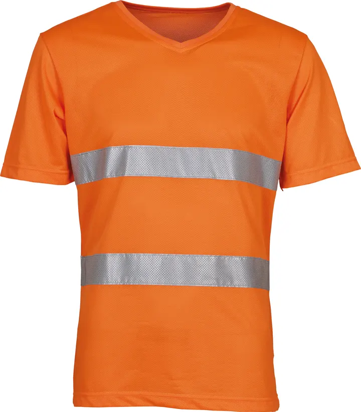T-shirt col V haute visibilité Top Cool Hi Vis Orange