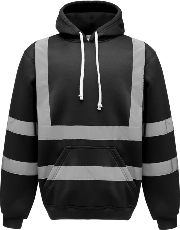 Hi-Vis pullover hoodie Black