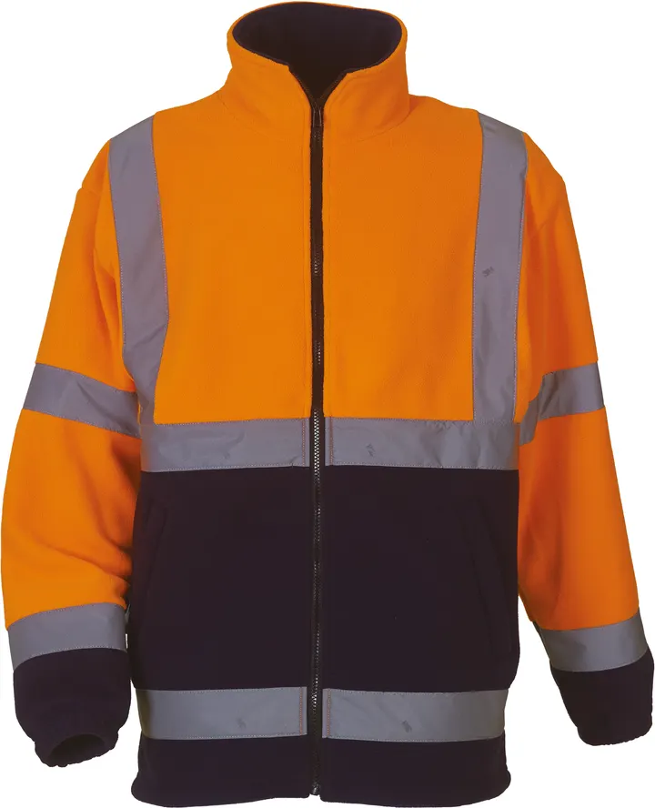 Veste polaire haute visibilité Hi Vis Orange / Navy