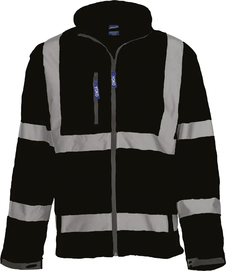 Hi-Vis Softshell Jacket Black