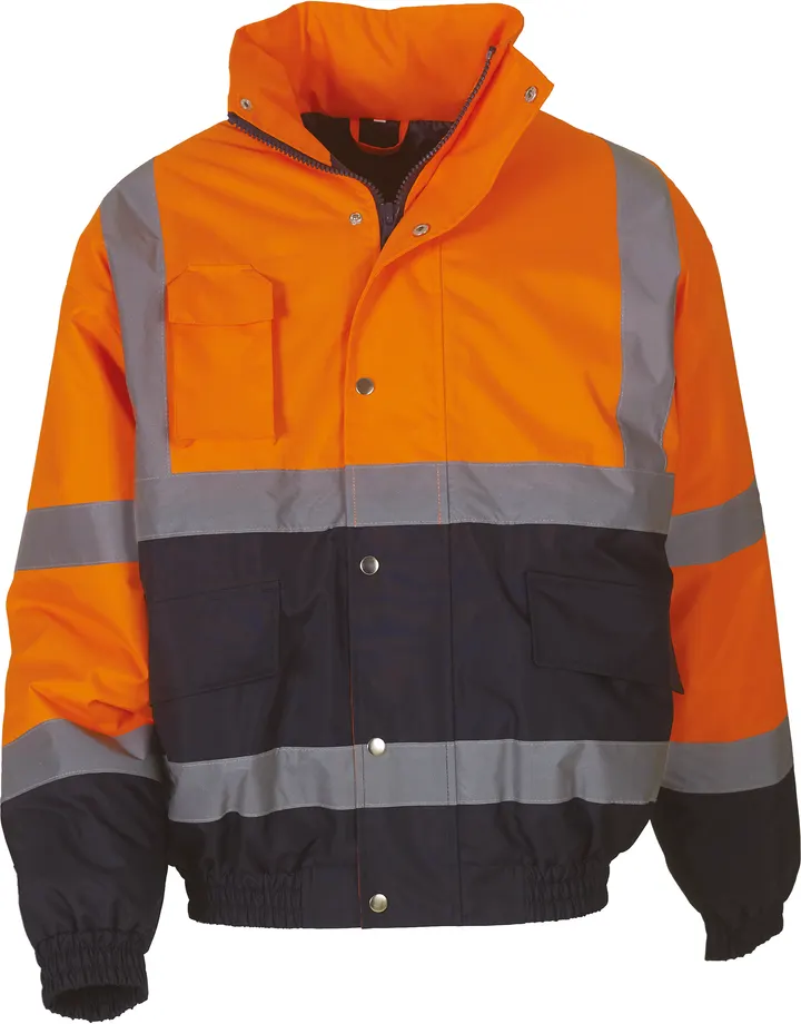 Blouson bicolore haute visibilité Hi Vis Orange / Navy