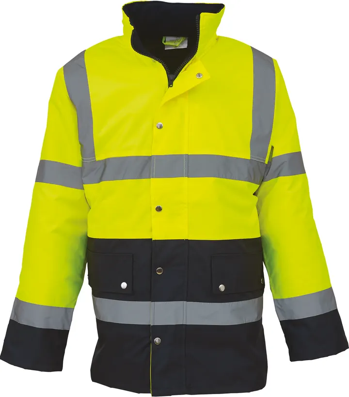 Hi-Vis Contrast Jacket Hi Vis Yellow / Navy